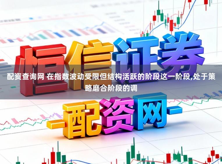 配资查询网 在指数波动受限但结构活跃的阶段这一阶段,处于策略磨合阶段的调