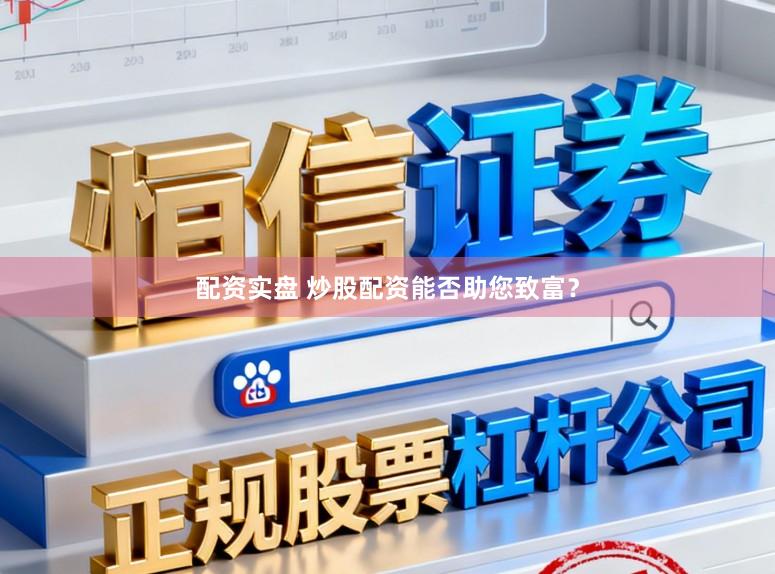 配资实盘 炒股配资能否助您致富？